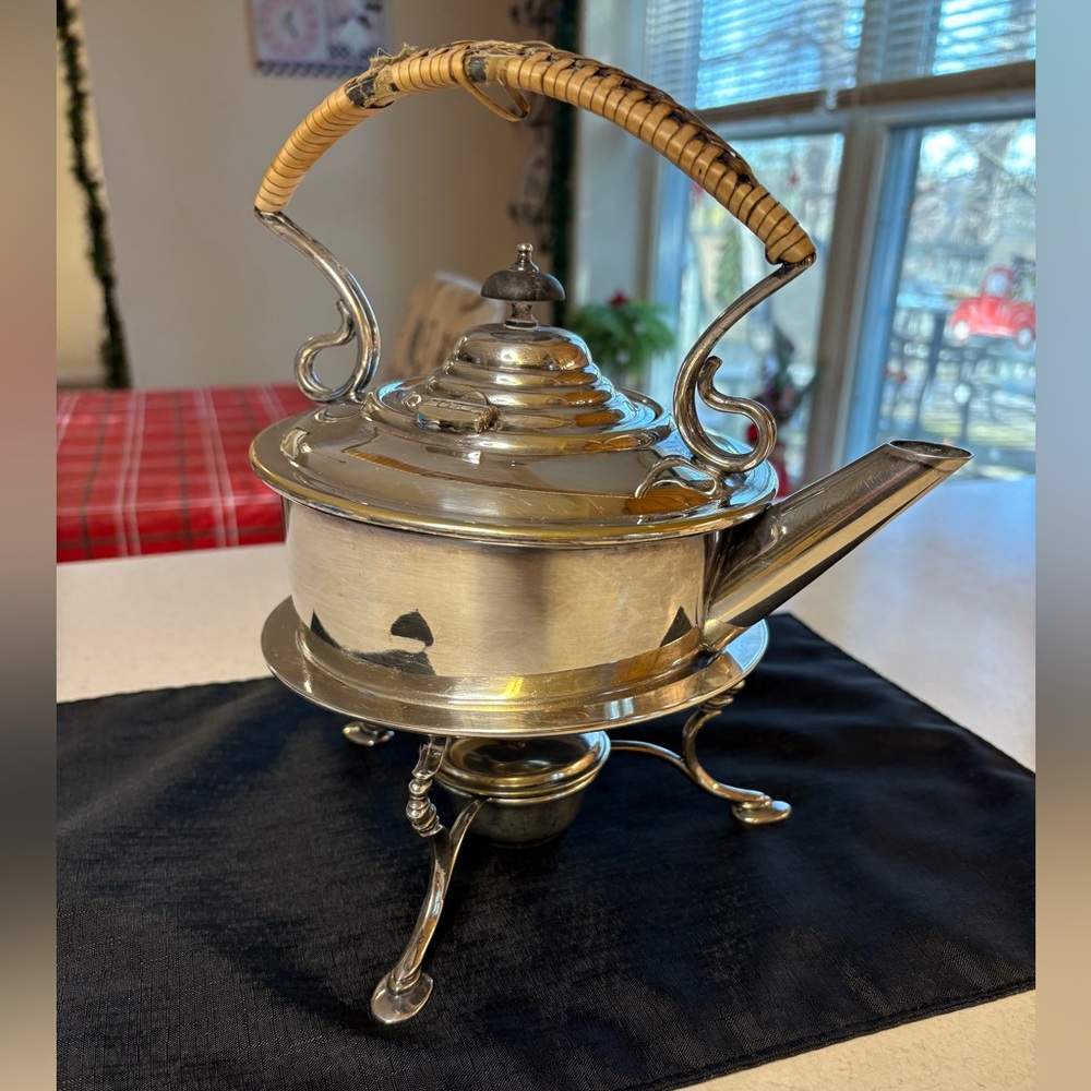 Sale🔥🔥🔥Antique James Dixon JD&S Tea Kettle Silver Plate 1800-1900’s - Picture 5 of 16